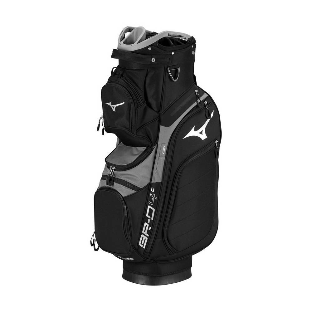 Mizuno Men's BR-D4C Cart Bag Black/Grey (240224-YZM)